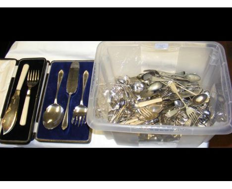 Various silver plated flatware 