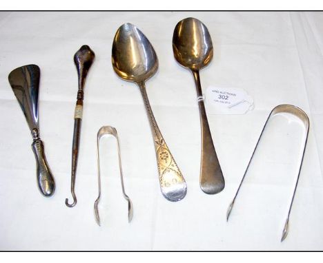 Selection of silver flatware, including Joseph Hicks of Exeter and other hallmarks 