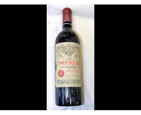 Vintage bottle of 1981 Petrus Pomerol CONDITION REPORTimage of level supplied