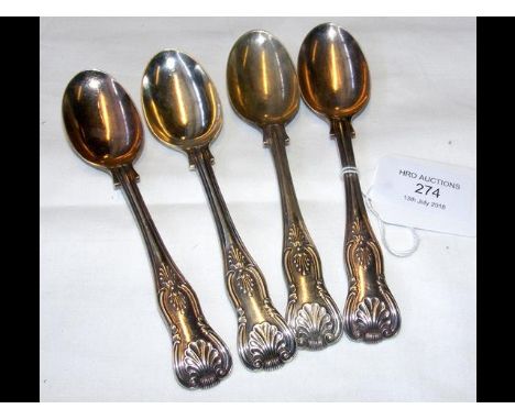 Four silver teaspoons - 4.8oz