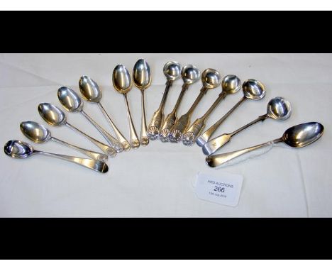 Various silver teaspoons, sauce spoons - 5.5oz 