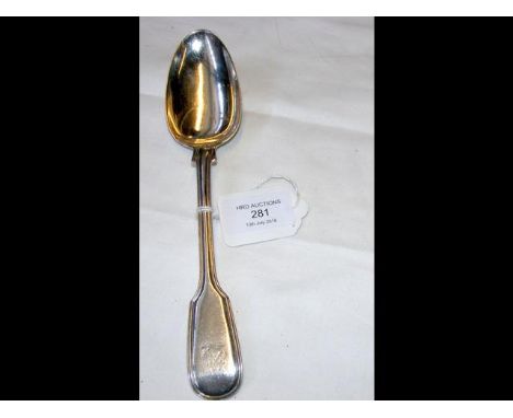 A Paul Storr silver serving spoon - 2.7oz 
