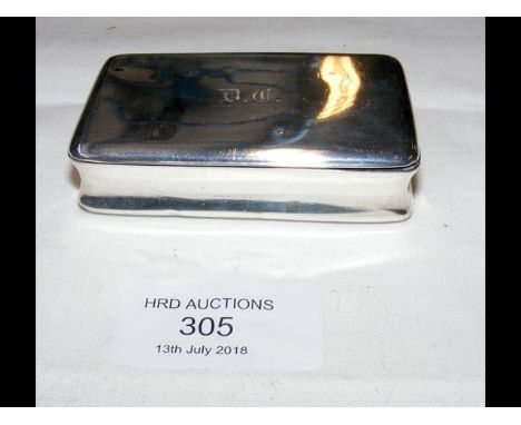 A silver snuff box - Birmingham 1824 