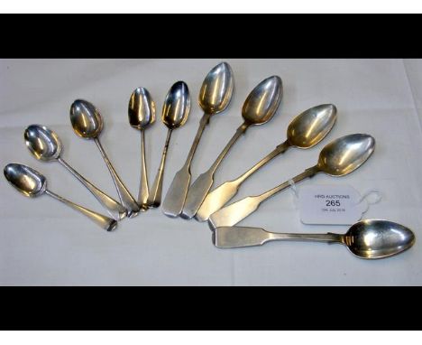 Collection of ten various silver teaspoons - 3.9oz 