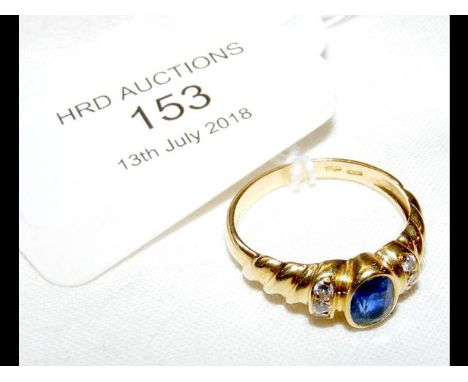 A sapphire and diamond ring 