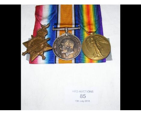 Three World War I medal group to Private A Firth - Army Cyclist Corps No.9851 with photocopied documents 