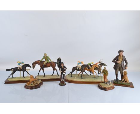 Seven Country Sports resin figures, including Border Fine Arts, Country Artists and Fairweather Collection examples of Huntin