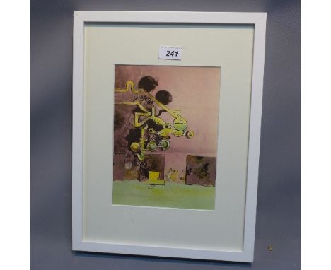 Coloured lithograph by Graham Sutherland 1903 - 1980 Abstract interpretation of natural forms. Edition 1000 1979 by Poligrafi