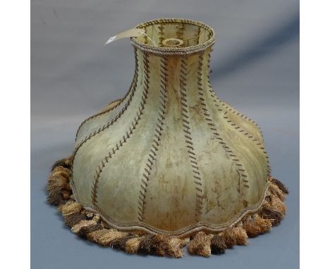 A large velum lamp shade