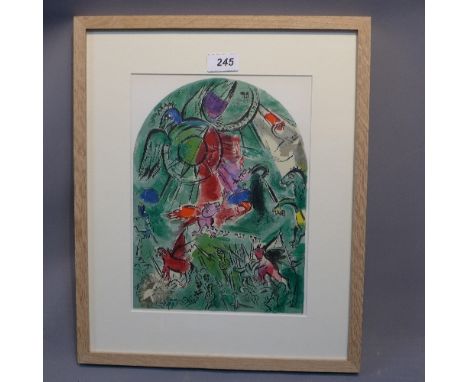 A Marc Chagall lithograph titled 'Gad' printed by Mourlot, 30cm x 22cm
