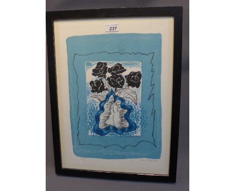 Numbered Lithograph by Ceri Richards CBE 1903 - 1971 "Information Report XY1 signed by wife of Ceri 1971 Edition 100 - Ref  R