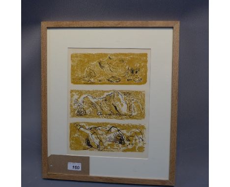 A John Piper lithograph titled 'Bull Slaughter Bay Pembrokeshire' 30cm x 22cm