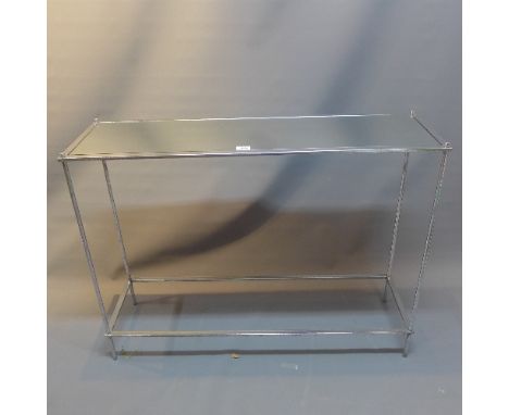 A Contemporary mirrored console table, H. 81cm W. 107cm D. 32cm