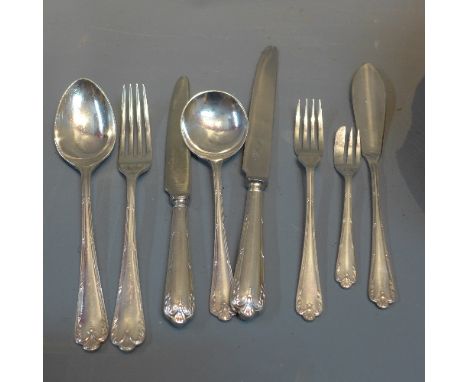 A large quantity of Roberts & Bell silver plated flatware.