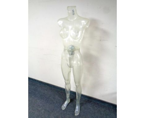 A clear perspex mannequin (female) 