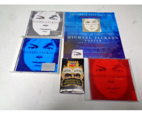 Michael Jackson Limited Edition 2001 Album Invincible CDs - White, Red and Blue, Promo magazine leaflet on the album, and sea