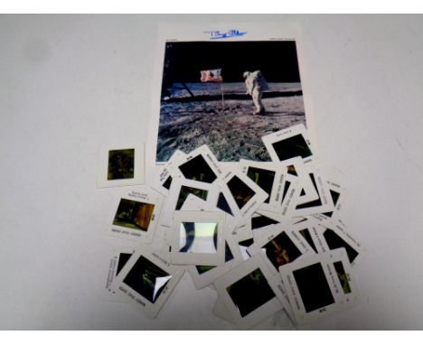 Official Nasa photograph of astronaut Buzz Aldrin (2nd man on the Moon), signed by Buzz Aldrin along with over 35 original vi