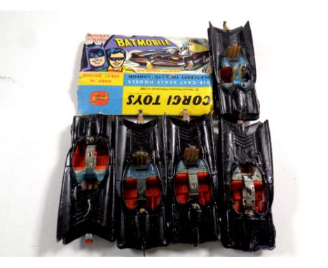 A collection of five Corgi Batmobile 267's with Batmobile box (a/f)