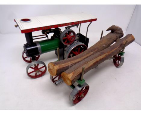 A Mamod steam tractor with trailer  