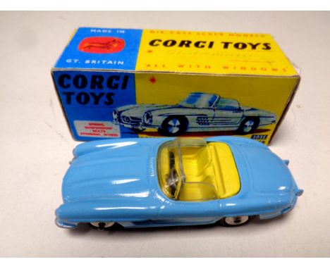 Corgi Toys 3035 303SL Mercedes-Benz Open Roadster in light blue, with box (as found).