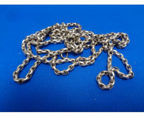 A vintage silver long chain  