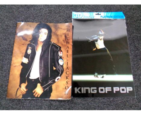 Michael Jackson Dangerous Tour 1992 large program measuring 15.75x 12 inches, with a 3D Billie Jean poster (Sealed).