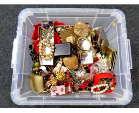 A very large quantity of costume jewellery including vintage costume, silver items, Hartnell pieces etc, also a pair of opera