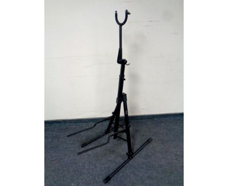 A Stagg adjustable double bass stand 
