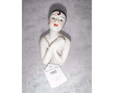 A CERAMIC PIN-CUSHION DOLL