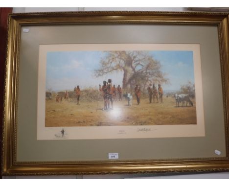 AFTER DAVID SHEPHERD: A signed limited edition print, 'The Masai', No. 732/850