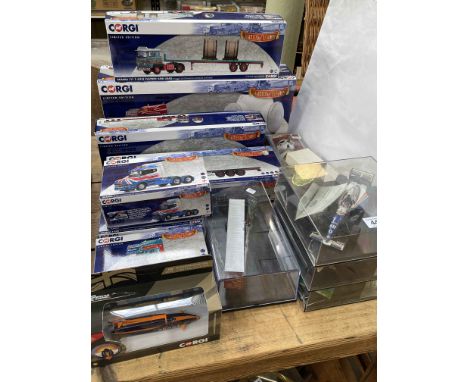 Corgi limited edition Diecast models including Scania T Nooteboom Low Loader, Scania R (Face Lift) Flatbed trailer, 1K Club B
