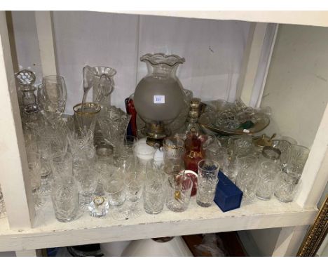Collection of Masonic Regalia, metalwares, oil lamp, Edinburgh crystal, camera lenses, three mirrors, picture etc.