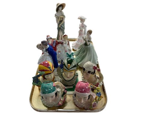 Five Kevin Francis limited edition Art Deco girls, and six Royal Worcester, Coalport and other figures (11).