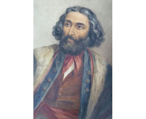 EDMOND THOMAS PARRIS (1793-1873) WATERCOLOUR DRAWING  Half length portrait of a bearded man Signed and dated 1870, lower righ