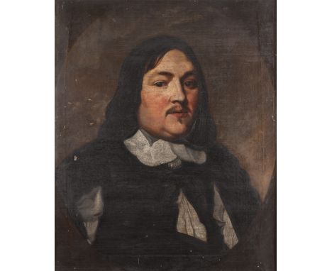 BRITISH SCHOOL (NINETEENTH CENTURY)  OIL PAINTING ON CANVAS  Bust length portrait of a man  in Seventeenth Century costume  i