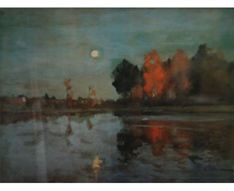 BRITISH SCHOOL (CIRCA 1967) COLOURED LITHOGRAPH Abstract landscape, inscribed in pencil verso  'Bought May '67'  18" x 23 34"