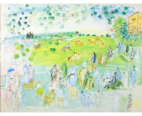 AFTER RAOUL DUFY (1877-1953)  LITHOGRAPH IN COLOURS  'Ascot 1935'  19 3/4" x 25" (50cm x 66cm) 