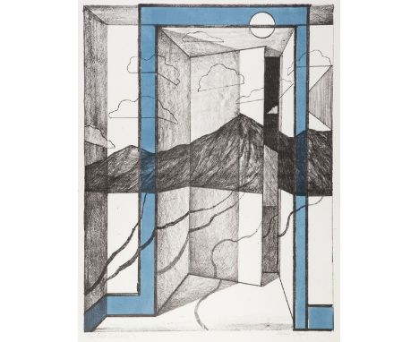 NORMAN JAQUES (1926 - 2014) TWO ARTIST SIGNED LIMITED EDITION COLOUR PRINTS 'The Blue Doorway' (2/10) 25" x 19" (63.5 x 48.3c