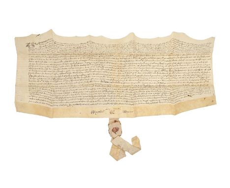 Hampshire. A Charles II indenture, 17th February, 1682,&nbsp;manuscript on vellum, between Elizabeth Du***, ?Arford, [Hampshi