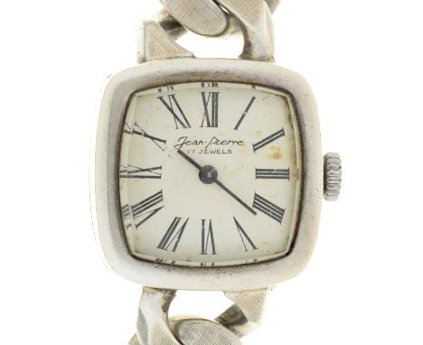 A silver lady's bracelet watch, c1970, 17cm l Movement running when wound, typical scratches consistent with age