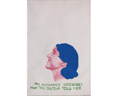 R B Kitaj RA (1932-2007) - Mrs Gutierrez Describes What the Doctor told Her, screenprint on canvas, signed by the artist in p