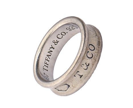 Tiffany &amp; Co. A silver ring, signed and marked ©1997, 7.5g, size N Light wear scratches