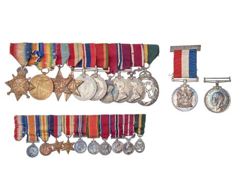 WWI and WWII, group of eleven, 1914-15 Star, British War Medal, Victory Medal, 1939-1945 Star, Africa Star, Defence Medal, Af