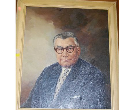 M. Claremonte - Bust portrait of R.R. Max, oil on canvas, signed and dated 1962 lower right, 60 x 50cm; together with an earl