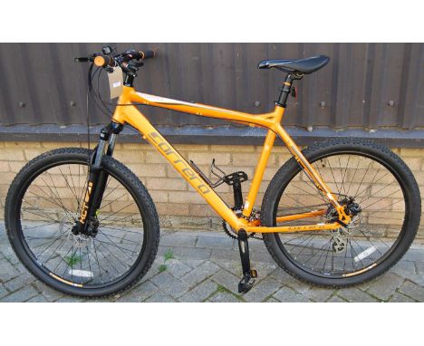 A Carrera Vengeance gent's mountain bike, orange colour scheme, with gel seatCondition report: In excellent used condition wi