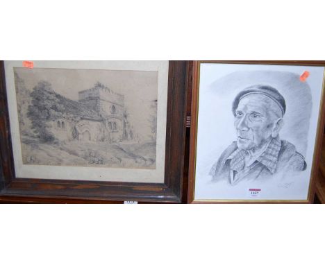 Don Macaree - various watercolours, pencil portrait, and other  works