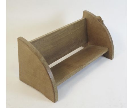 A Robert 'Mouseman' Thompson of Kilburn Oak Book Trough, 45cm wide