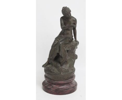 After S.R.Canton, a French Bronze Figure of  "Hebe" - signed S. R. Canton 1896 (executed in Paris for the Art Union of London
