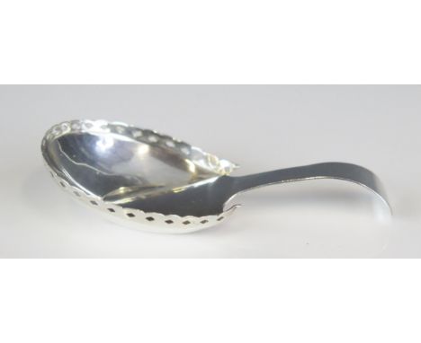 A George III silver caddy spoon, maker Cocks &amp; Bettridge, Birmingham, 1808, the bowl of horseshoe outline, 7cm long, 7gms