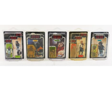 Palitoy &amp; Kenner Star Wars Return of The Jedi Action Figures Group of 5 including Chief Chirpa, Klaatu, Nikto x2 (English